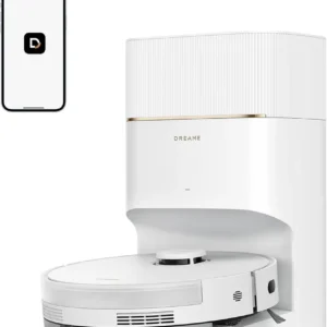 dreame D20 Pro Plus Robot Aspirateur 2-en-1, 13 000 Pa, Double Brosse, Auto-Vidage, Laser Navigation, Capteur Distance, Poils d’Animaux, Coins, Sols Durs & Tapis, Batterie 5200 mAh